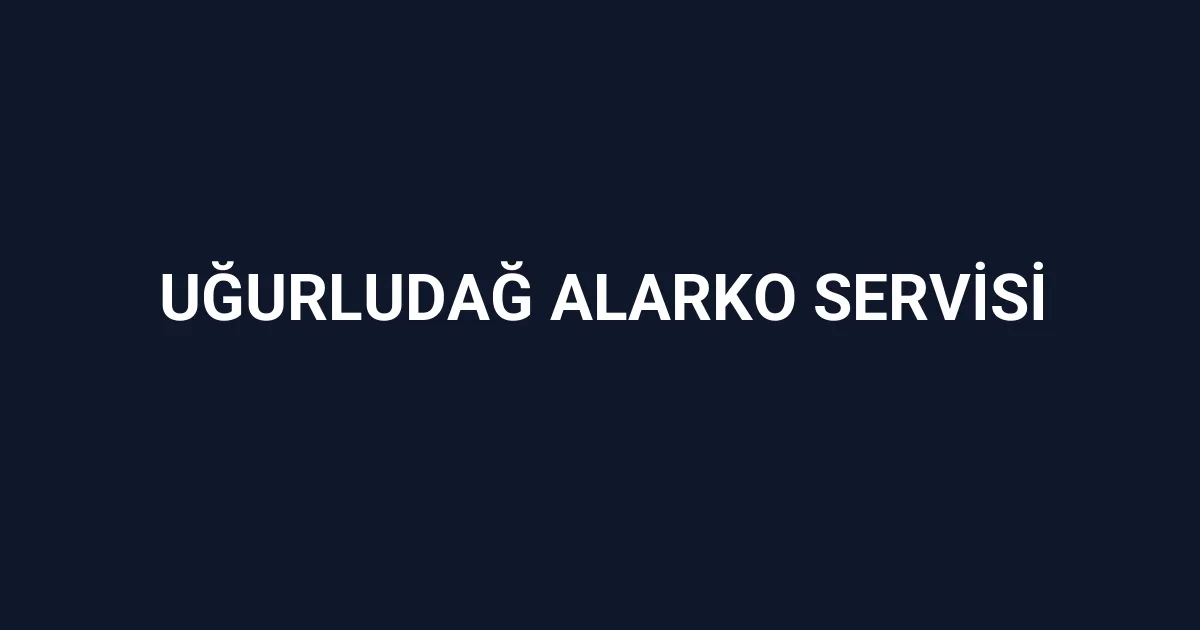 Uğurludağ Alarko Servisi